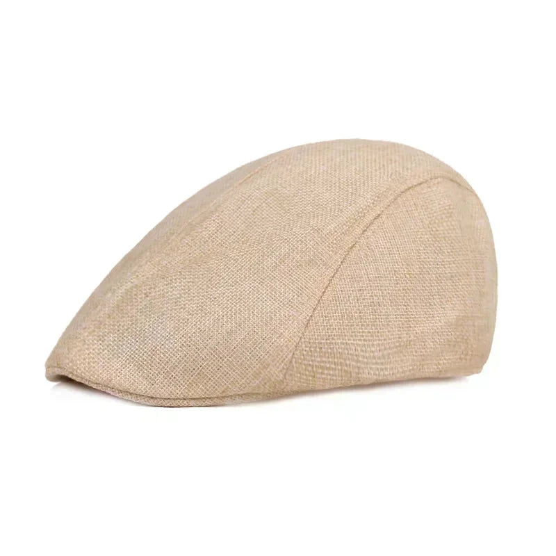 Hat Men Beret Cabbie Driving Hunting Caps Vintage Tweed Blinders Berets Flat Peaked Cap Street Hats for Men Women Good Vibrations