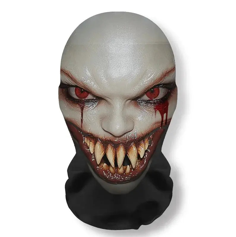 Halloween Ghost Face 3D Mask Balaclava Full Face Elastic Mesh Breathable Skull Headcovers Horror Party Halloween Cosplay Props Good Vibrations