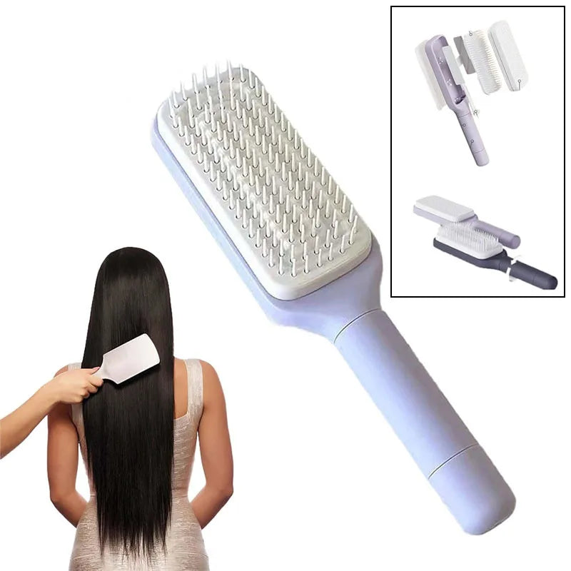 Rotatable Self Cleaning Hair Brush Telescopic Massage Airbag Comb Telescopic Cleaning Anti-static Hairdressing Air Cushion Comb Good Vibrations