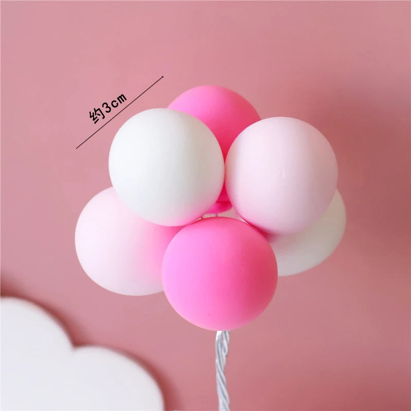 Child Happy Birthday Acrylic Cake Toppers Flag Pink Farm Happy Cow Baby Rabbit for Kid's Birthday Cake Party Supplies Gifts Good Vibrations