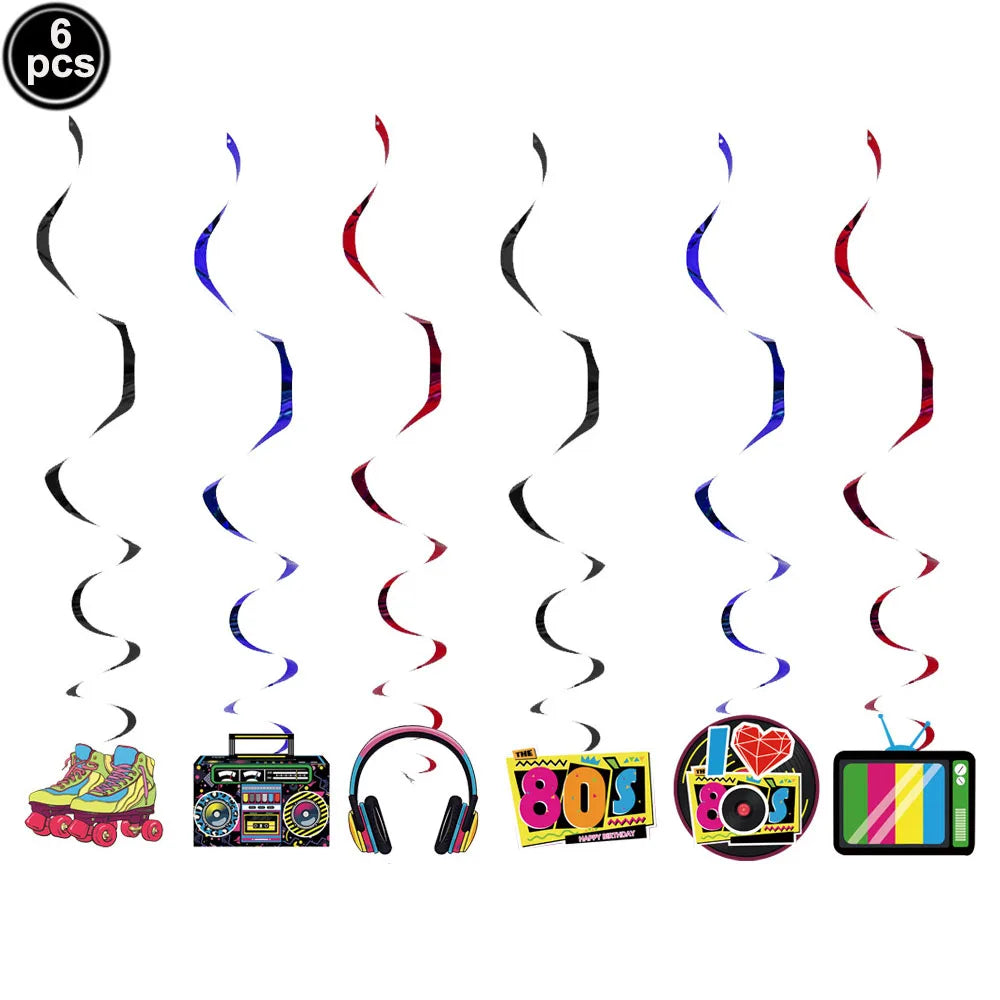 80s Party Table Covers Disposable Plastic Tablecloths Back to The 80s Party Supplies Decorations 80's Theme Disposable Tableware Good Vibrations