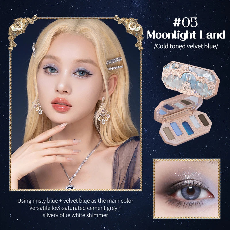 Moonlight Mermaid Gemstone Eyeshadow Palette Highly Pigmented Matte Shimmer Swan Ballet Eye shadow Collection Good Vibrations