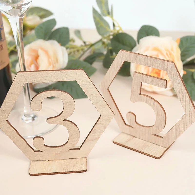 Wedding Number Wooden Table Place Card Rustic Wedding Engagement Reception Seat Decoration Number Signs Event Party Supplies Good Vibrations