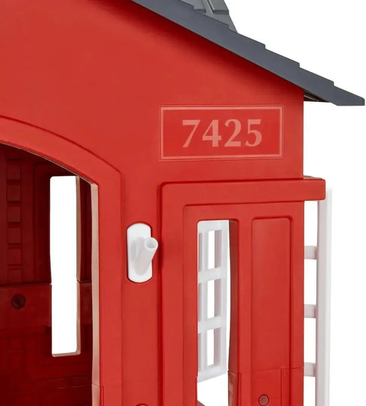 Cape Cottage Playhouse with Working Door, Windows, and Shutters - Red| For Kids 2-6 Years Old Good Vibrations