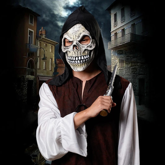 Halloween Cosplay Mask Latex Hood Skull Mask Dance Party Costume Accessories Props Good Vibrations