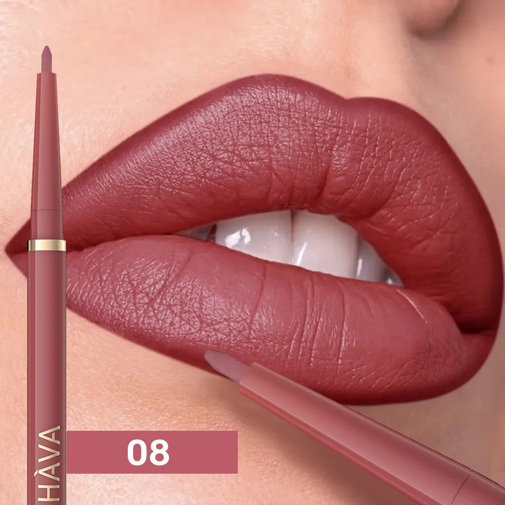 1pc Matte Lip Liner, Waterproof, Easy to Use, Beauty, Three-dimensional Lips, Long-lasting, Women'S Gift Good Vibrations