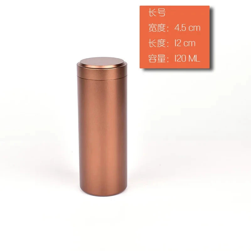 New Airtight Smell Proof Container Quality Stainless Steel Mini Tea Cans Herb Stash Jar Tea Coffee Storage Box Tea Caddies Box Good Vibrations Adult Super Store