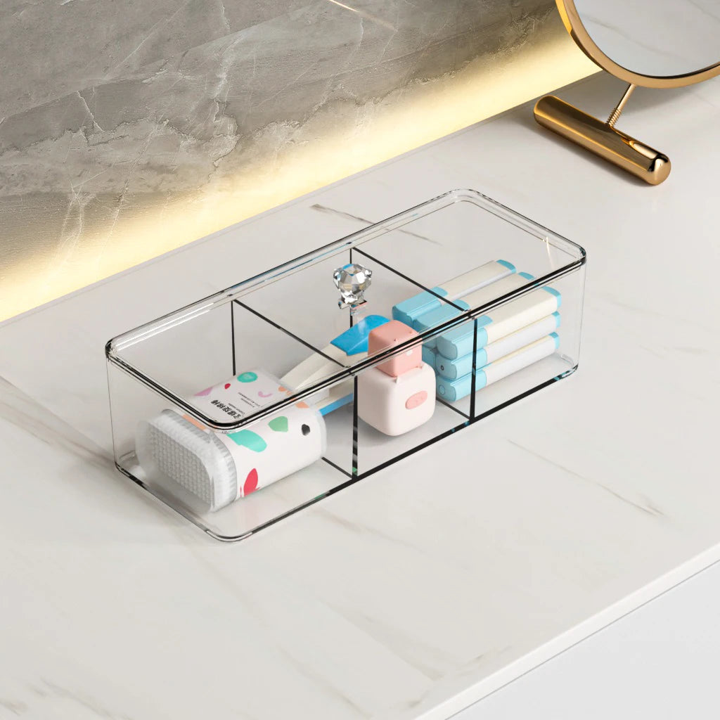 Makeup Organizer for Drawer, Makeup Organizer for Vanity, Countertop, Bathroom, Kitchen and Cabinet Storage Boxes Good Vibrations