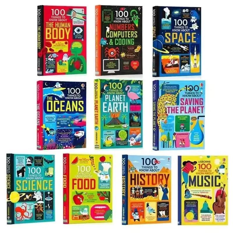 11 Books/Set 100 Things to Know About Hardcover Children Book in English Good Vibrations