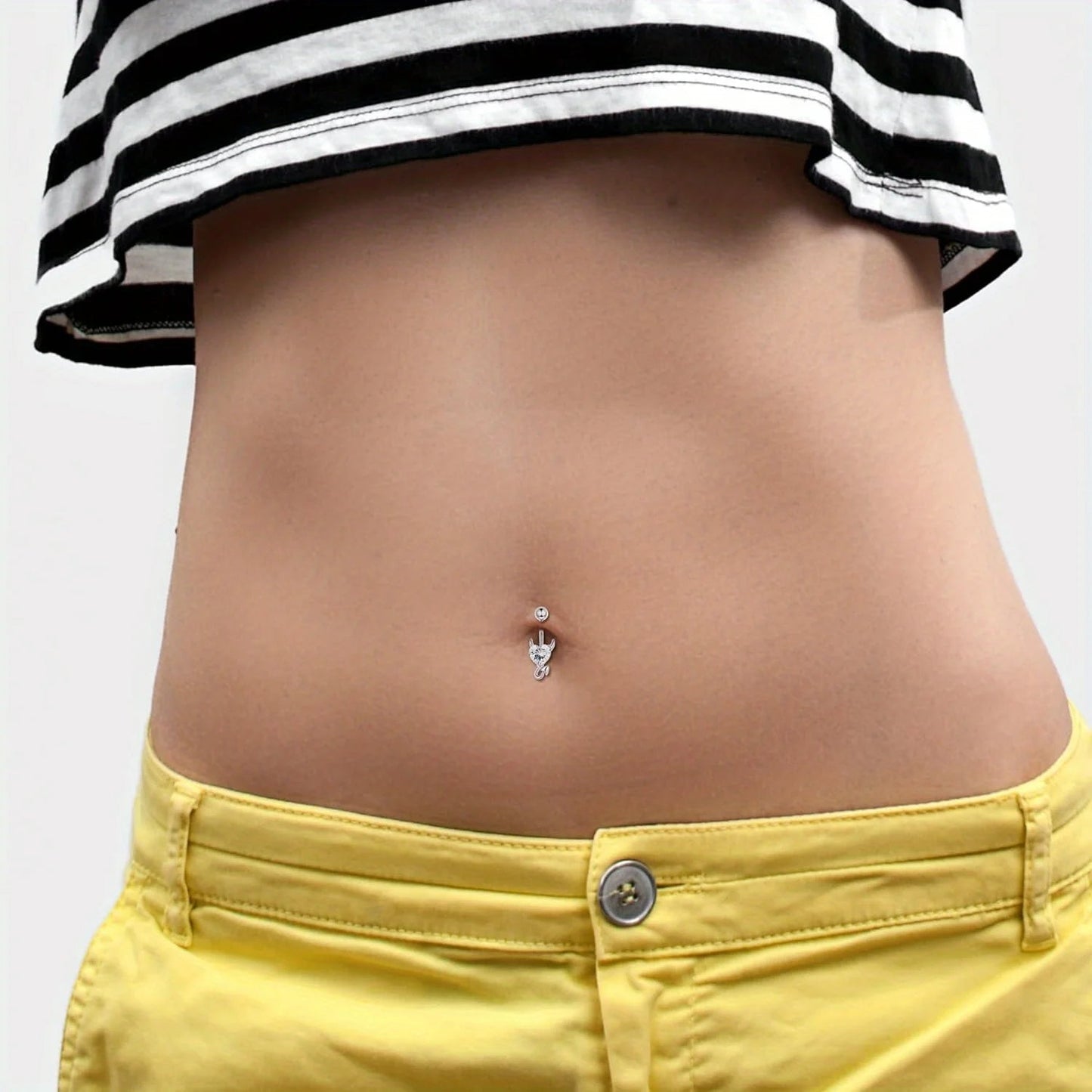 Drperfect Dangle Belly Button Ring for Women Cute Navel Rings Daisy Weed Butterfly Dangling Colorful Belly Piercing Jewelry Good Vibrations Adult Super Store