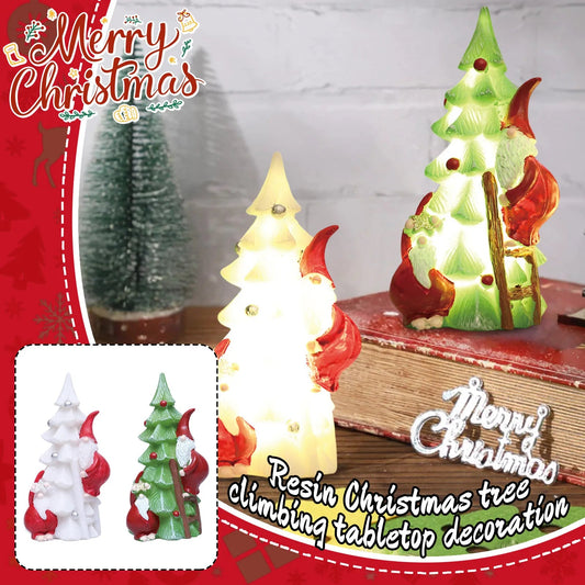 Festive Resin Climbing Christmas Tree – Handcrafted Desktop Décor for Holiday Gifting & Holiday Home Setup Christmas Decorations Good Vibrations