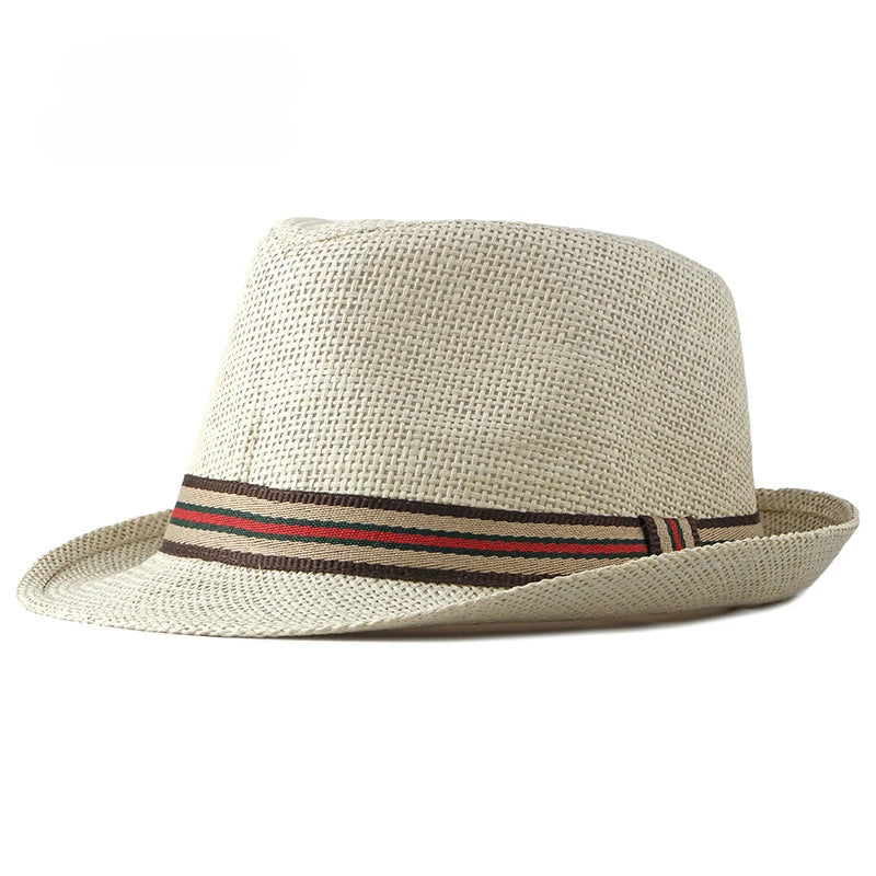 Women Beach Hats in Spring Summer British European and American Jazz Hats Men Fedoras Straw Hats Outdoor Travel Bucket Sun Hats Good Vibrations
