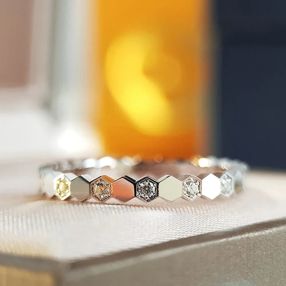 Fashion Simple Design Women Rings For Wedding Low-key Rose Gold Color/Silver Color Female Engagement Finger-ring Jewelry Good Vibrations
