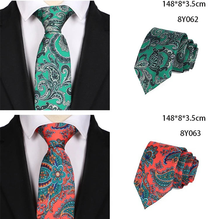 Original Ties for Men Silk Tie Luxury Tie Set Elegant Men's Neckties Wedding Boyfriend Ties for Men 9 Cm LD03 Good Vibrations