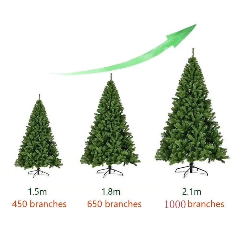 2.1/1.8M Christmas Tree Decoration Artificial Christmas Tree Decoration Tree New Year Decor Party Supplies For Hotel Mall Family Good Vibrations