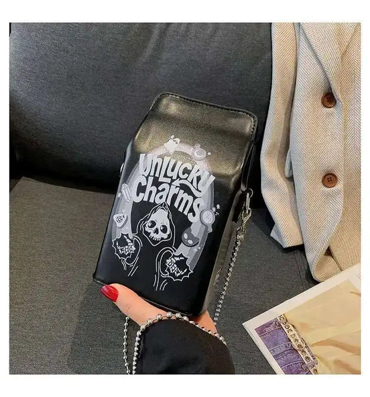 Printed Graffiti Small Square Bag Fashion Cool Crossbody Bag Funny Box Shoulder Bag For Girls Good Vibrations