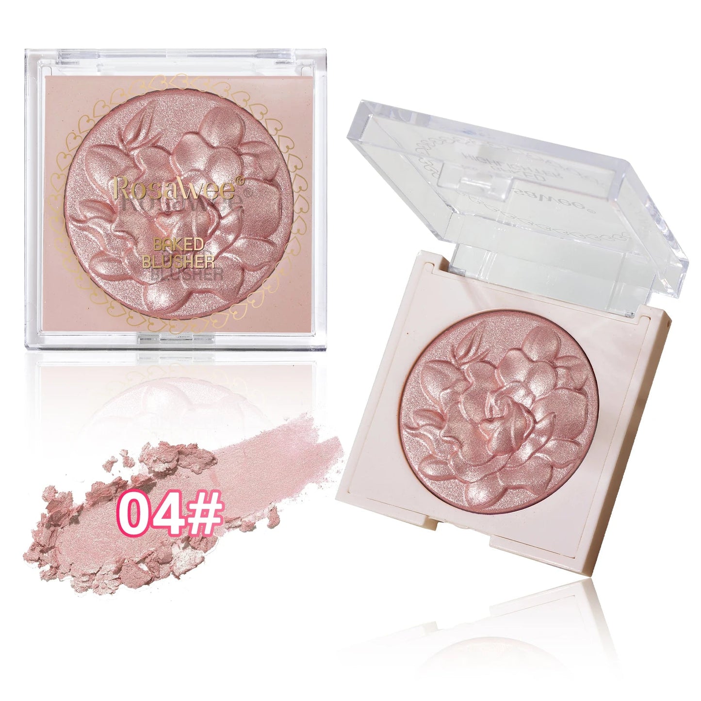 Pearlescent Shimmer Blush Powder, Single-color Blush, Fine Powder, Improves Skin Tone, Blush Without Flying Powder Good Vibrations