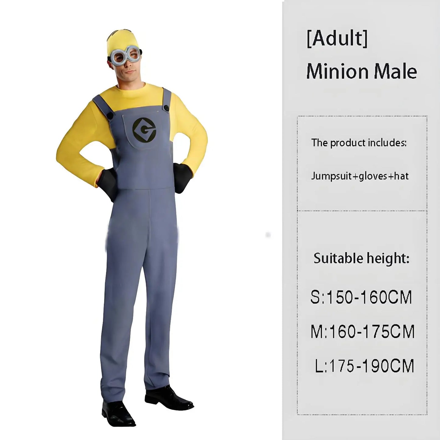 Halloween performance costumes, children's Minions cosplay costumes, anime, cartoon, thief, dad performance costumes Good Vibrations
