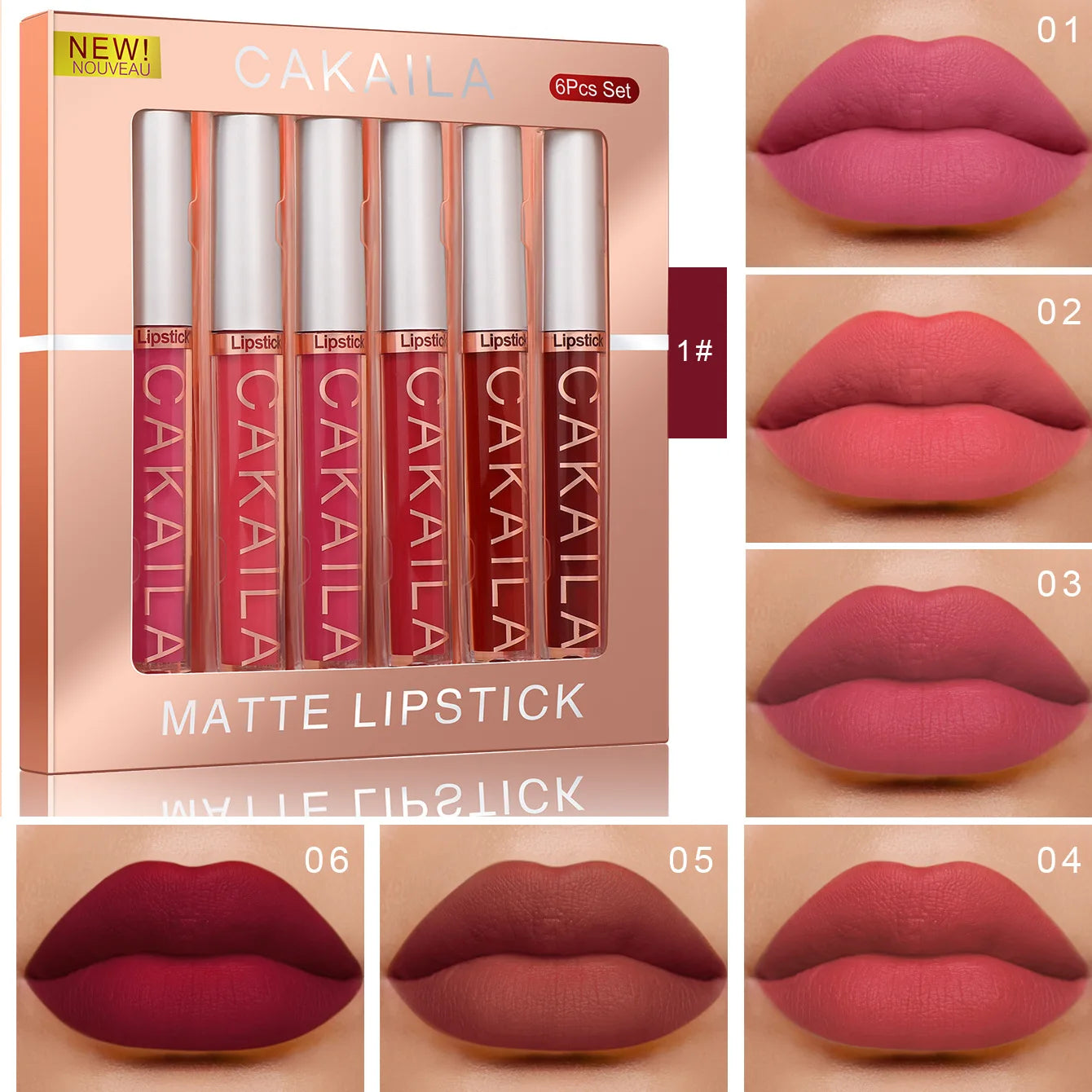 10/6 PCS Lipstick Set Matte Nude Liquid Lip Stain Makeup for women Non stick Cup Lip Gloss Waterproof Long lasting Cosmetics Good Vibrations