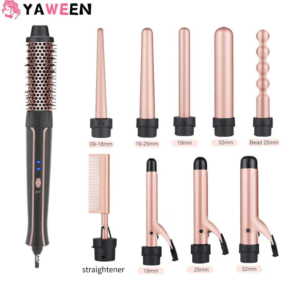 Customizable Electric Curling Iron Hair Tools Professional Roller Curls Wand Fast Heating Up Curling Iron for All Hair Types