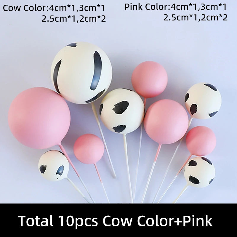Farm Series Cake Topper Lambs Ponies Piglets Chickens Ducks Haystacks for Children's One Year Old Birthday Party Cake Decoration Good Vibrations