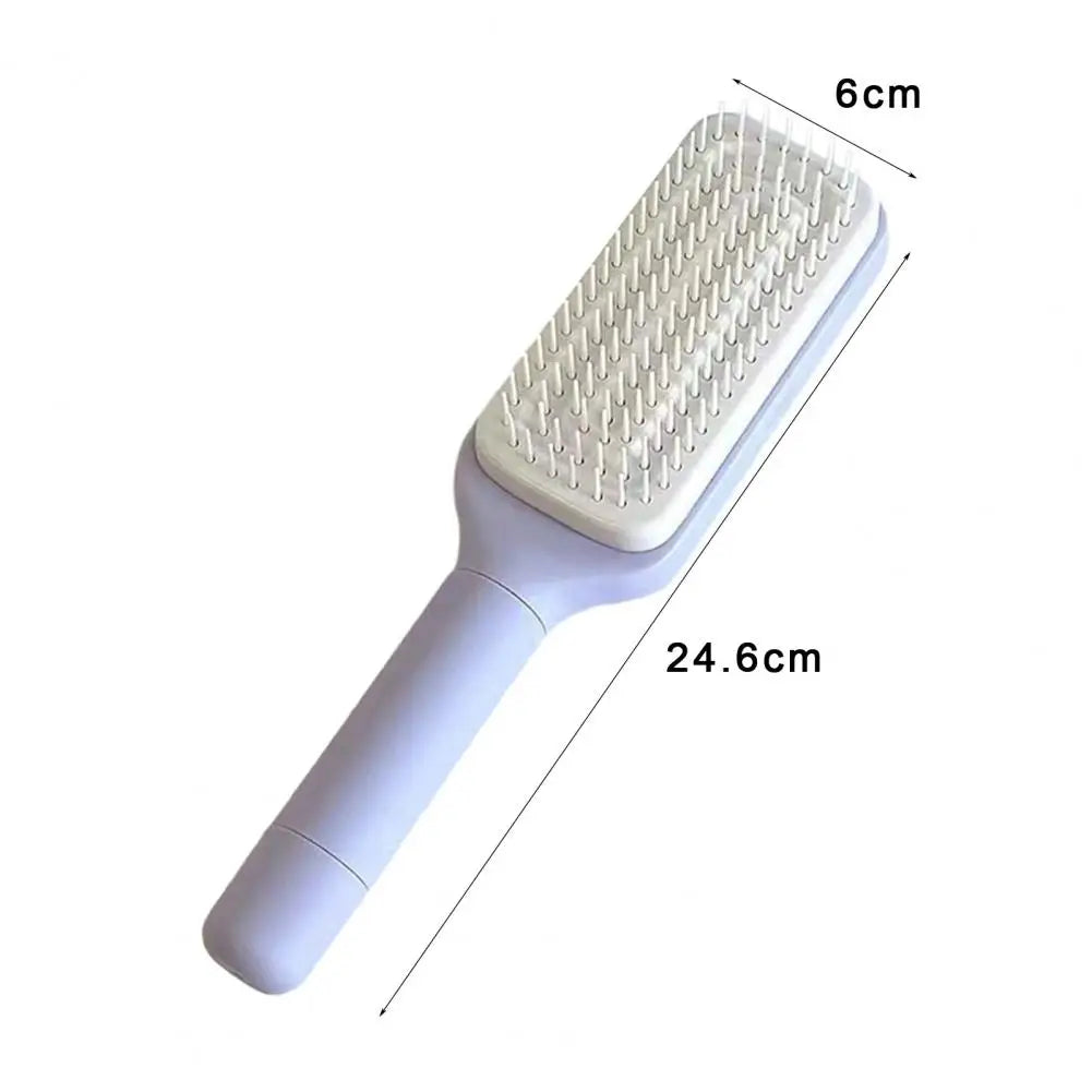 Rotating Comb Long Handle Anti-static Scalp Massage Hair Comb for Women Self Hair Brush with Retractable Comb Hairdressing Tool Good Vibrations
