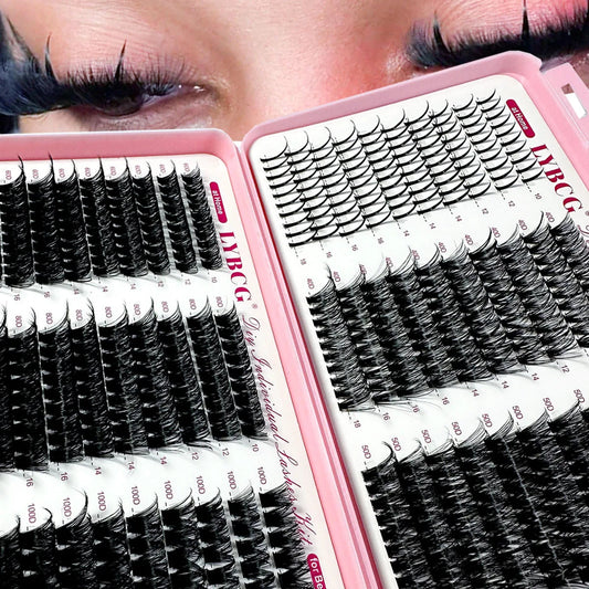 Spikes Lash Individuals Volume Eyelash Clusters D-Curly Lash Clusters Kit 10-20MM DIY Eyelash Extensions,6 Styles Lash Clusters Good Vibrations