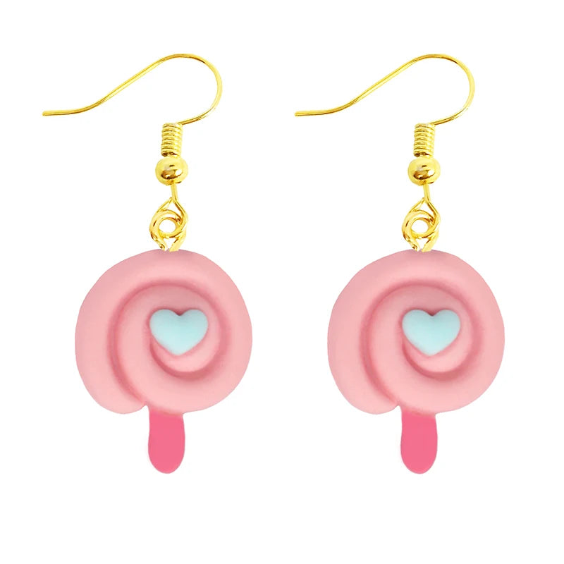 Earrings For Women Girls Cute Foods Hamburg Pizza Chicken Leg Candy Bottle Handmade Candy Kids Funny Resin Good Vibrations Adult Super Store