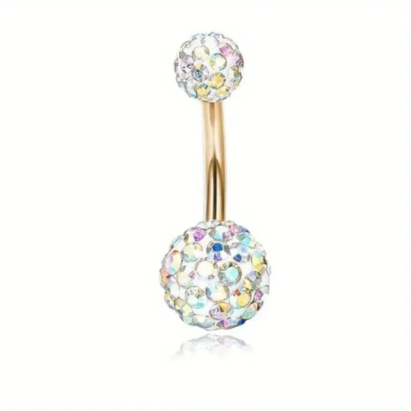 Drperfect 1PCS Stainless Steel Belly Button Ring Belly Rings for Women Pearl Sparkling Belly Piercing Butterfly Piercing Jewelry Good Vibrations Adult Super Store