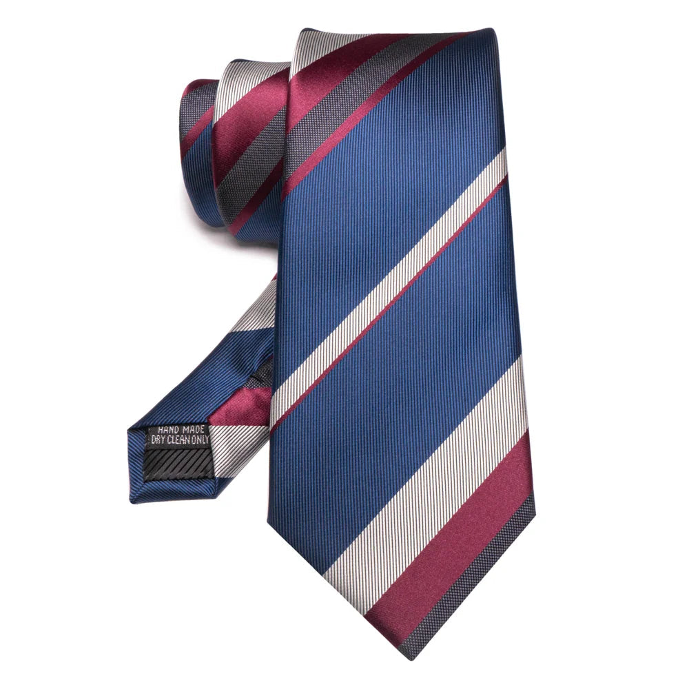 EASTEPIC Men's Gifts of Striped Ties Red Neckties for Gentlemen in Fine Apparel Fashionable Accessories for Social Occasions Good Vibrations