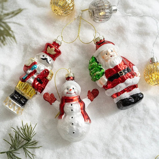 Christmas Glass Ornament Merry Christmas Decorations for Home 2024 Xmas Tree Ornament Navidad Noel Kids Gift Happy New Year 2025 Good Vibrations