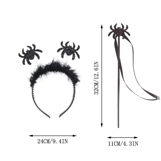 Halloween Headbandy Wand For Children Adult Cosplay Party Costume Set Headpiece & Wand Festival Accessories Good Vibrations