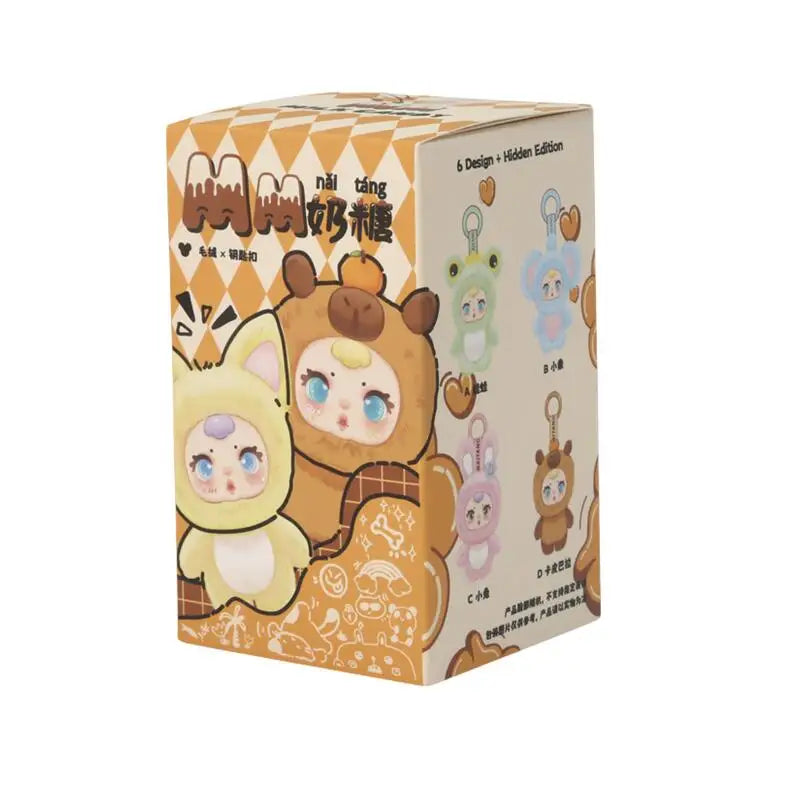 2025 New Cute Milk Candy Keychain Mysterious Blind Box Car Key Decoration Backpack Pendant Doll A Birthday Present Good Vibrations