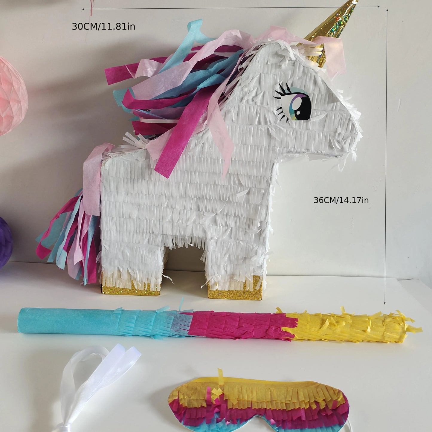 1 SET/Box Size Unicorn with a Blindfold and BatBirthday Party piñatas Candy Gift Unicorn Pinata Bundle Handmade Pretty Good Vibrations