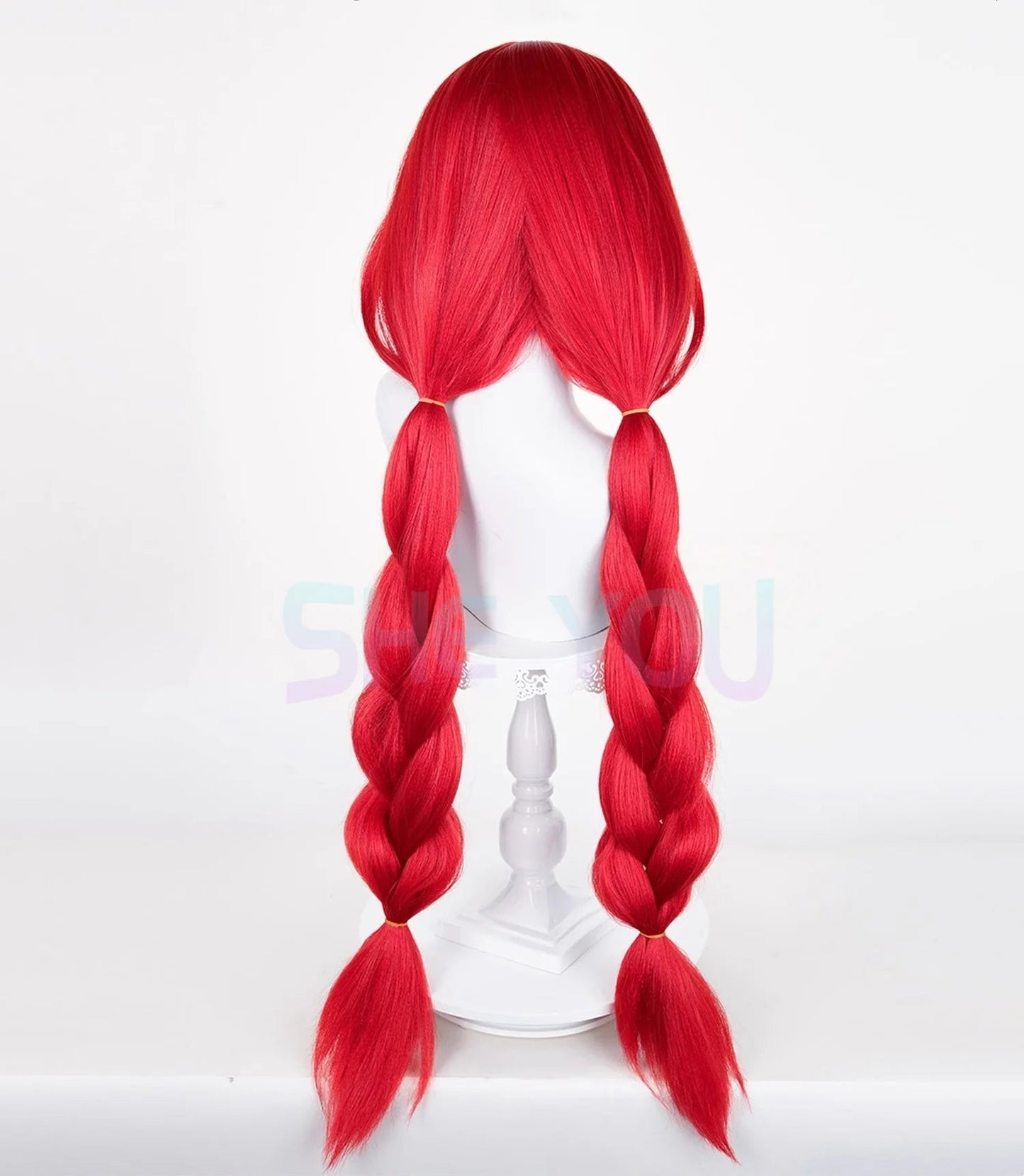 ZZZ Ukinami Yuzuha Cosplay Wig 100cm Long Red Wig Cosplay Anime Heat Resistant Synthetic Wig for Halloween Costume Good Vibrations
