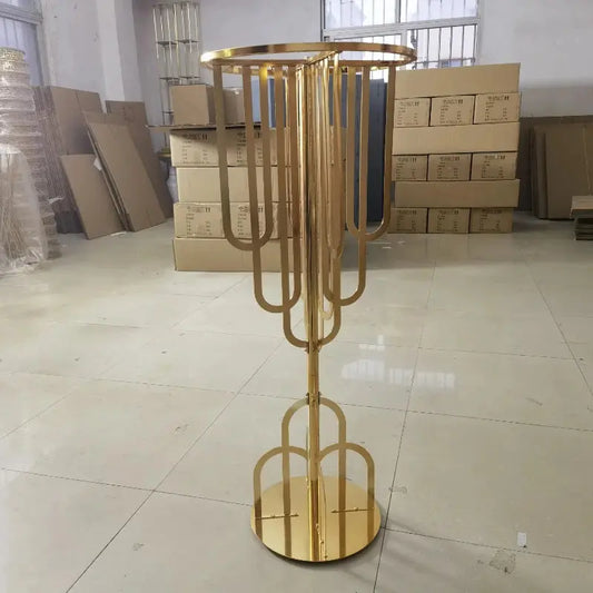 2/5/6/10pcs Wedding decoration wedding metal gold flower stand vase arch tree centerpieces for table decor modernl Decoration Good Vibrations