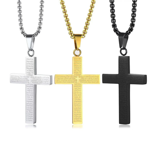 Cross necklace, men's and women's pendant, high-end and versatile, trendy men's fashion, European and American personality, new Good Vibrations