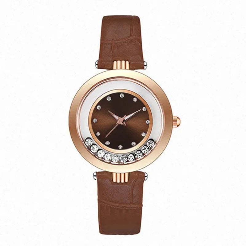 Watches For Women Female Luxury Temperament Ladies Watch Leather Belt Diamond Watch Analog Quartz Watch Reloj Mujer Montre Femme Good Vibrations