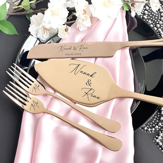 Custom Wedding Cake Knife, Wedding Cake Knife Set Personalized, Wedding Gift, Bridal Shower Gifts, Wedding Cake Cutting Set Good Vibrations
