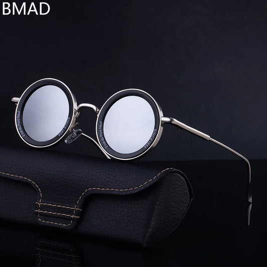 2025 Steampunk Sunglasses For Men Fashion Round Punk Sunglasses Vacation Oculos Outdoor Glasses Vintage Designer Trending Lentes Good Vibrations