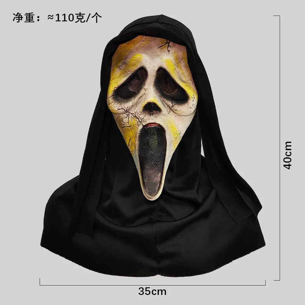 Screaming, Terrifying, Bloody Headset, Makeup Ball, Skull, Ghost Face Mask, Halloween Party, Mock Prop Good Vibrations