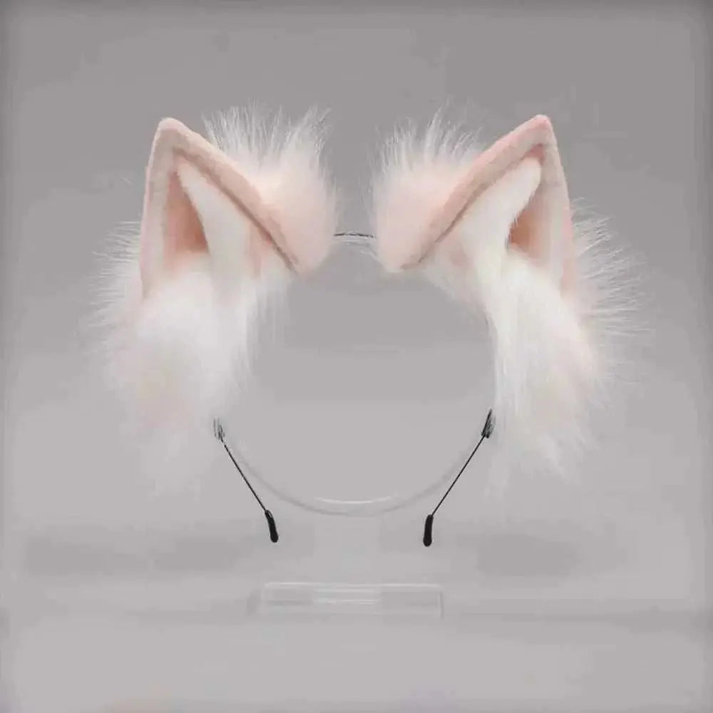 Womens Lolita Plush Hair Ornaments Animal Cat Ears Hair Halloween Party Hair Hoops Anime Cosplay Fancy Props GOOD Vibrations