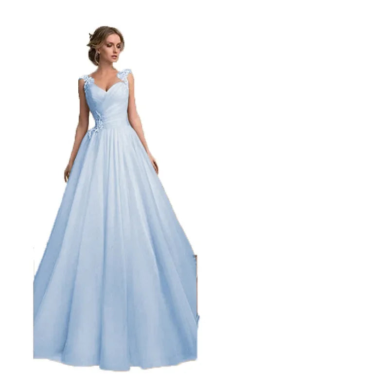 Spring Summer New Style Women's Dress V-Neck Fashion Mesh Sleeveless Long Gown Full-Length Skirt High Collar Empire Waist Good Vibrations
