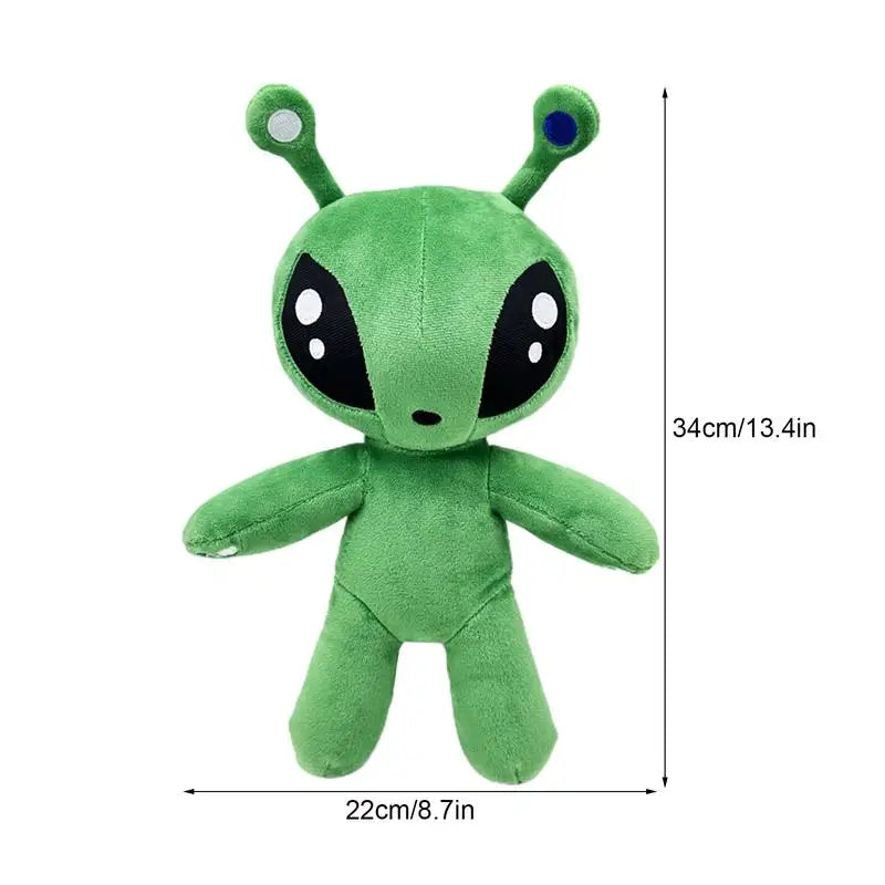 34CM Aftonsparv Green Alien Plush Toy Dolls Cute Animal Stuffed Soft Toy For Childrens Birthday Christmas Gifts Good Vibrations