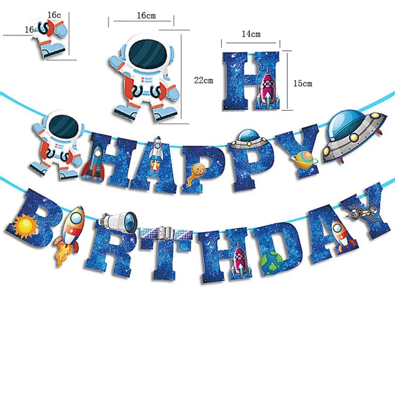 Astronaut Theme Cake Topper Planet Space Rocket Spaceship Birthday Decor Kids Boy Girl Birthday Party Baby Shower Decoratings Good Vibrations
