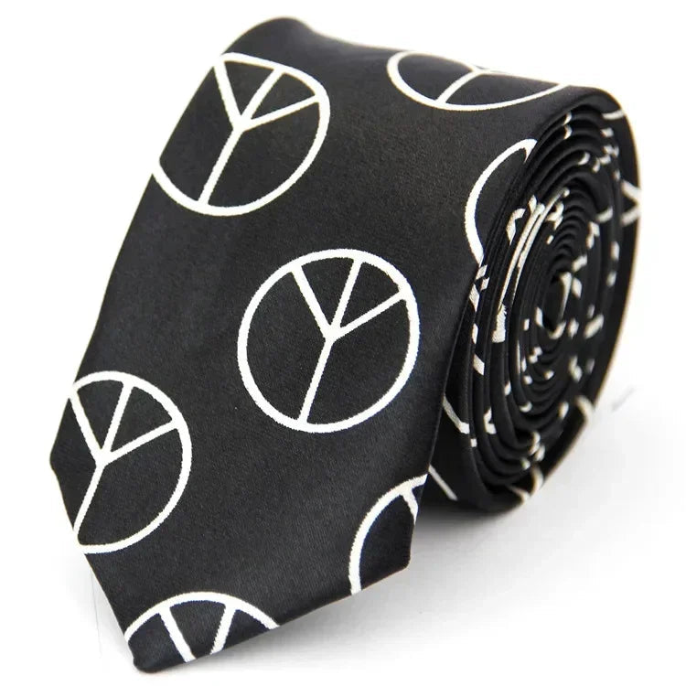 Mens Ties Slim 5cm (2in) Wedding Striped Dots Piano Skulls for Men Women Gravata Corbata Regalos Para Hombres Accessoires Homme Good Vibrations