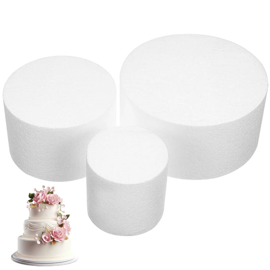 3 Pcs Cake Dummies Cake Models Fake Cake Decors Triple Tier Cake Wedding Cake Rounds Foams Ornament Square Decorate Good Vibrations