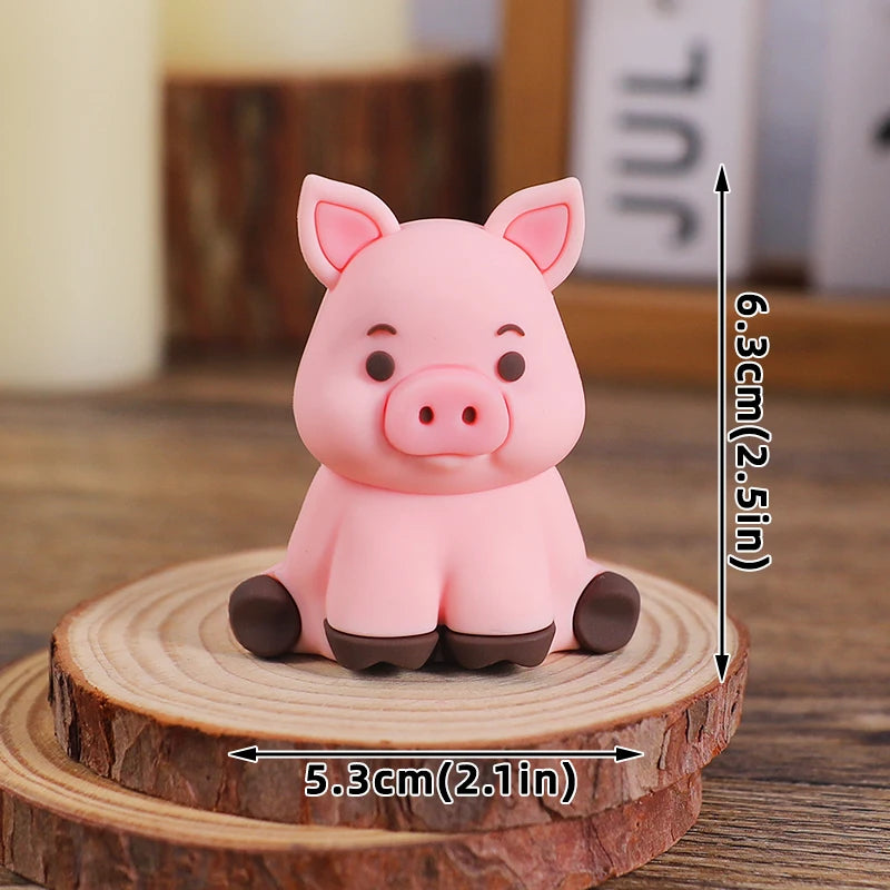 Farm Series Cake Topper Lambs Ponies Piglets Chickens Ducks Haystacks for Children's One Year Old Birthday Party Cake Decoration Good Vibrations