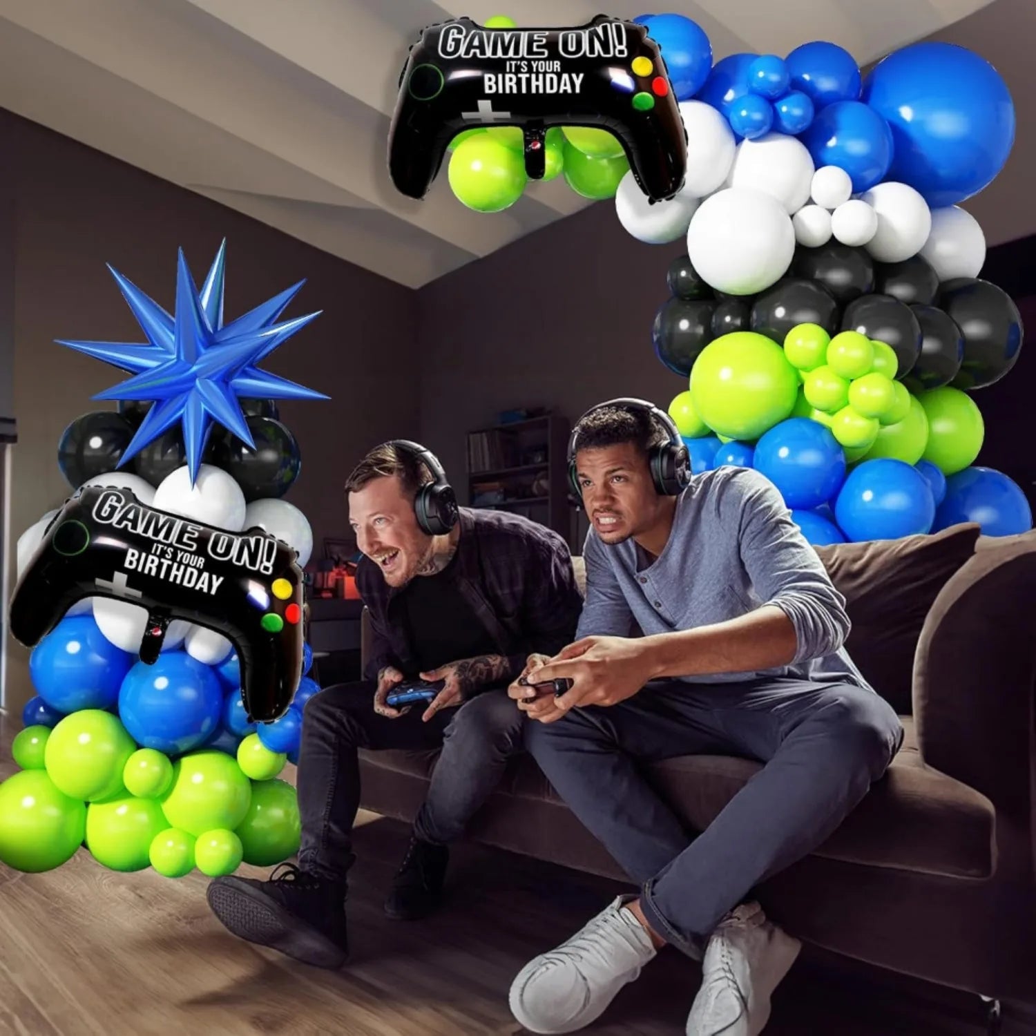 135pcs Game-themed Birthday Sets, Birthday Parties, Game Night Birthday Party Decorations, Create Immersive Esports Carnivals Good Vibrations