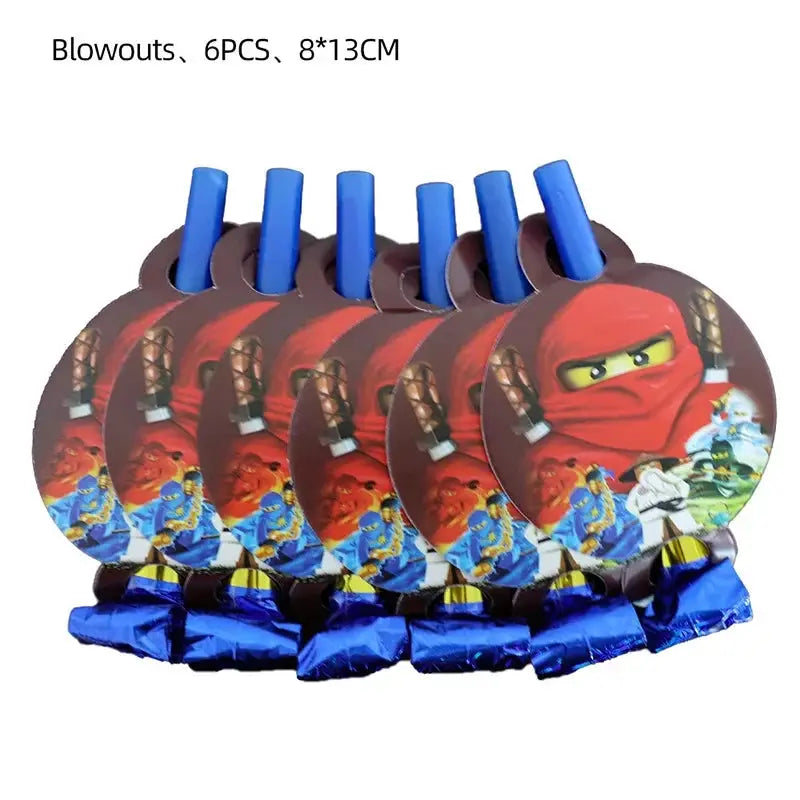 Ninja Them Birthday Party Decorations Kids Disposable Tableware Popcorn Paper Plates Balloons Cup For Boys Baby Shower Supplies Good Vibrations